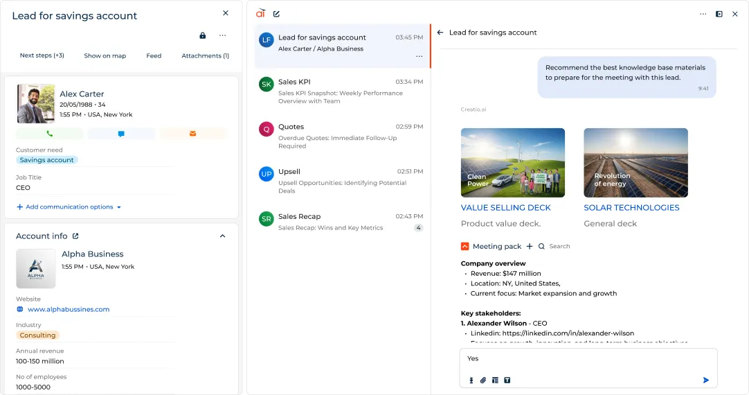 Sales guidance and next best action recommendations