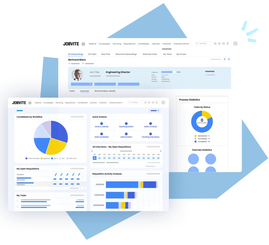 Jobvite applicant tracking system dashboard