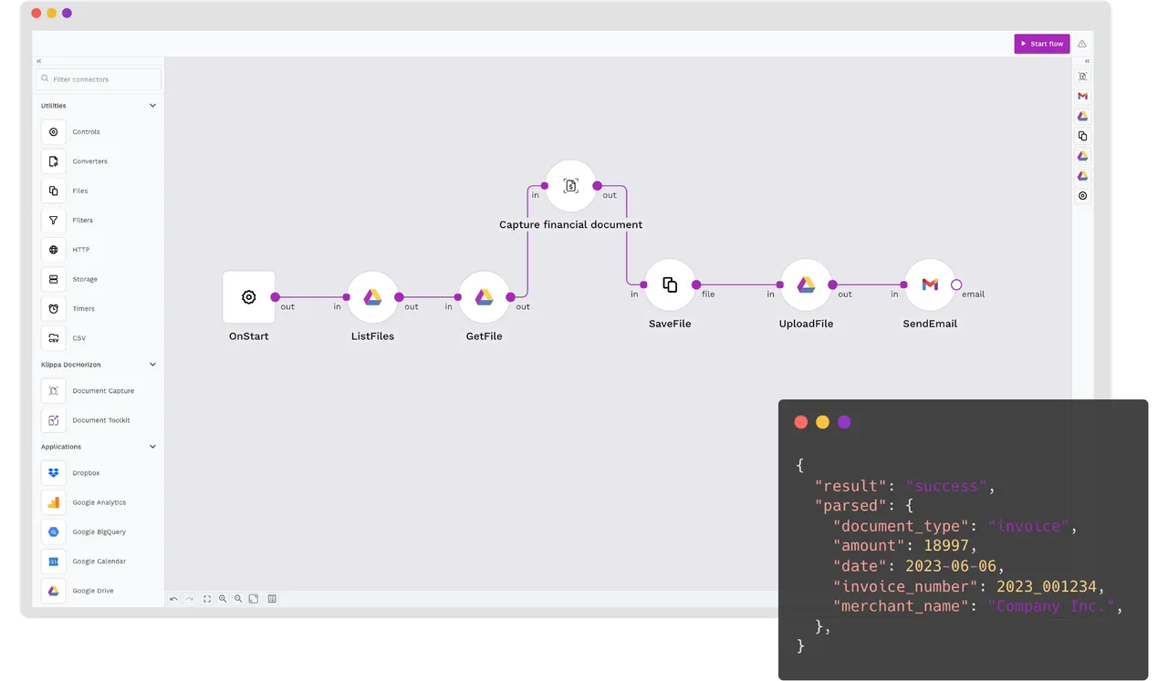 DocHorizon platform overview interface