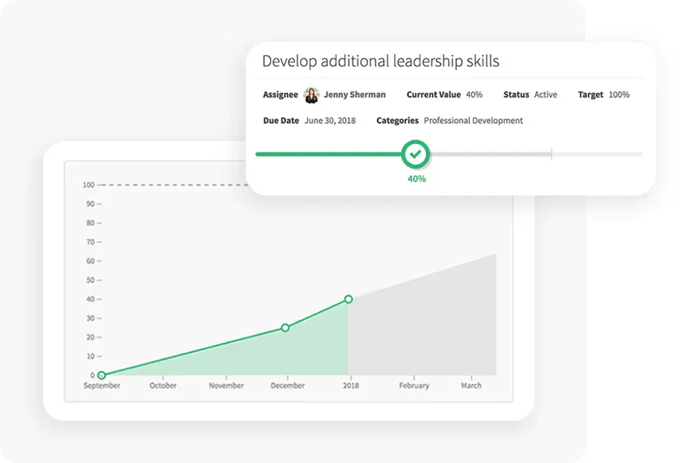 Individual goal progress tracking interface