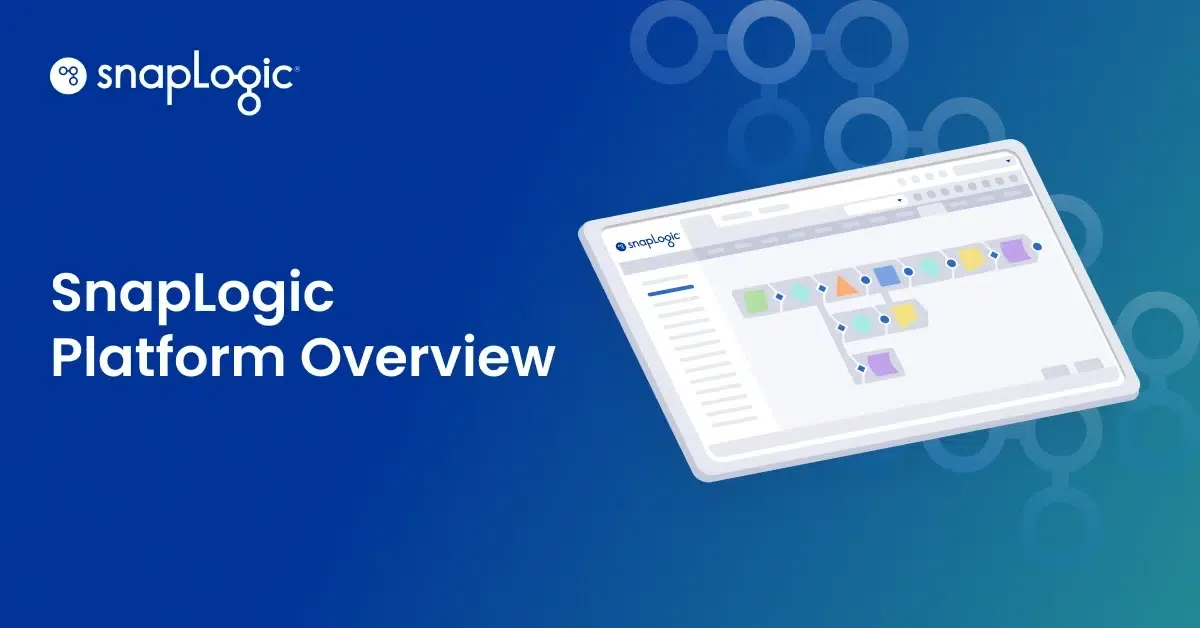 SnapLogic Designer pipeline canvas with Snaps in the Platform Overview