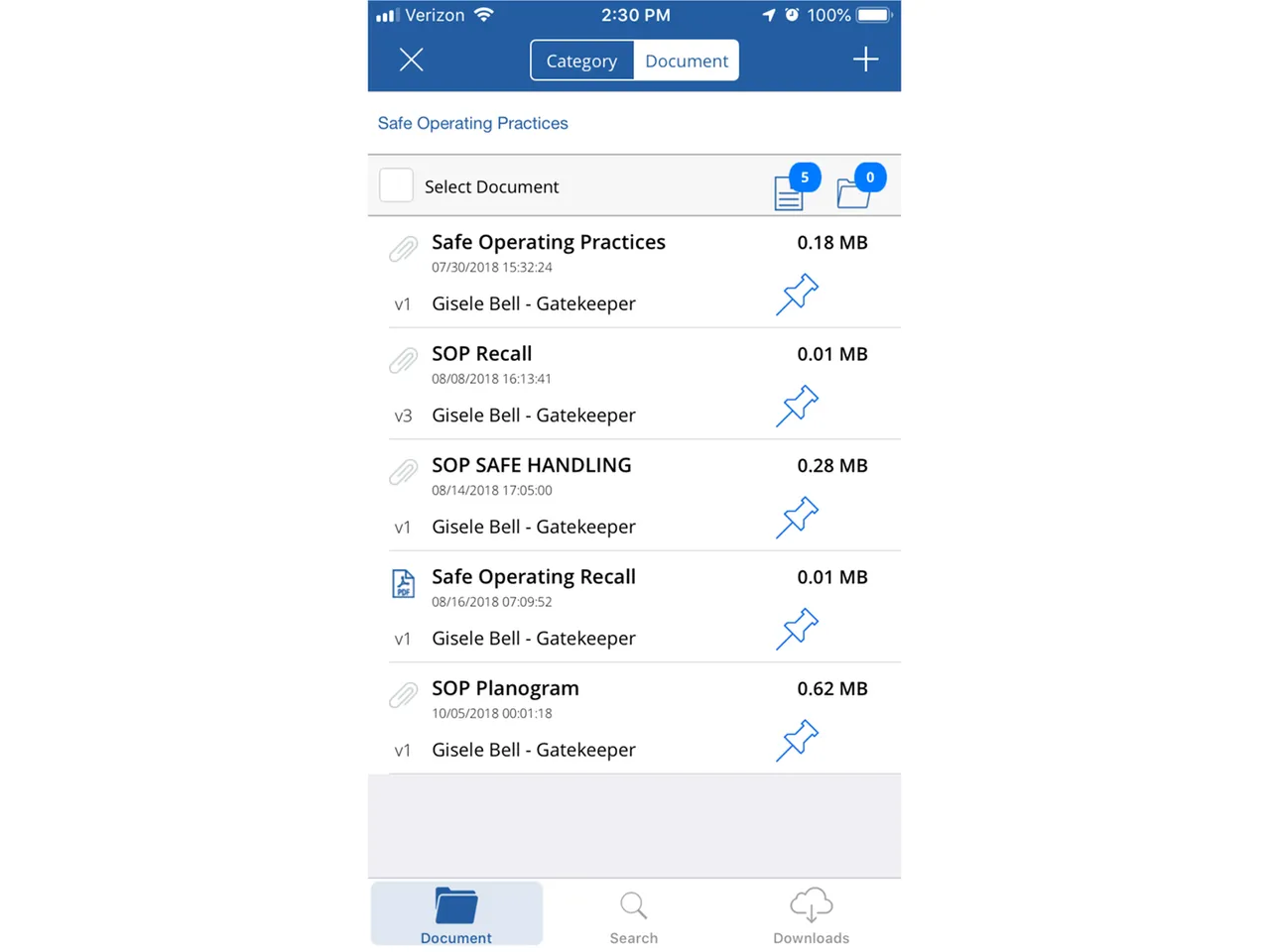 Workcloud Docs SOP document library