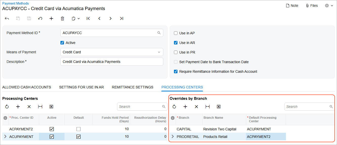 Acumatica financial management module